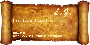 Lendvay Gusztáv névjegykártya