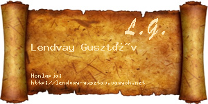 Lendvay Gusztáv névjegykártya