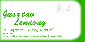 gusztav lendvay business card